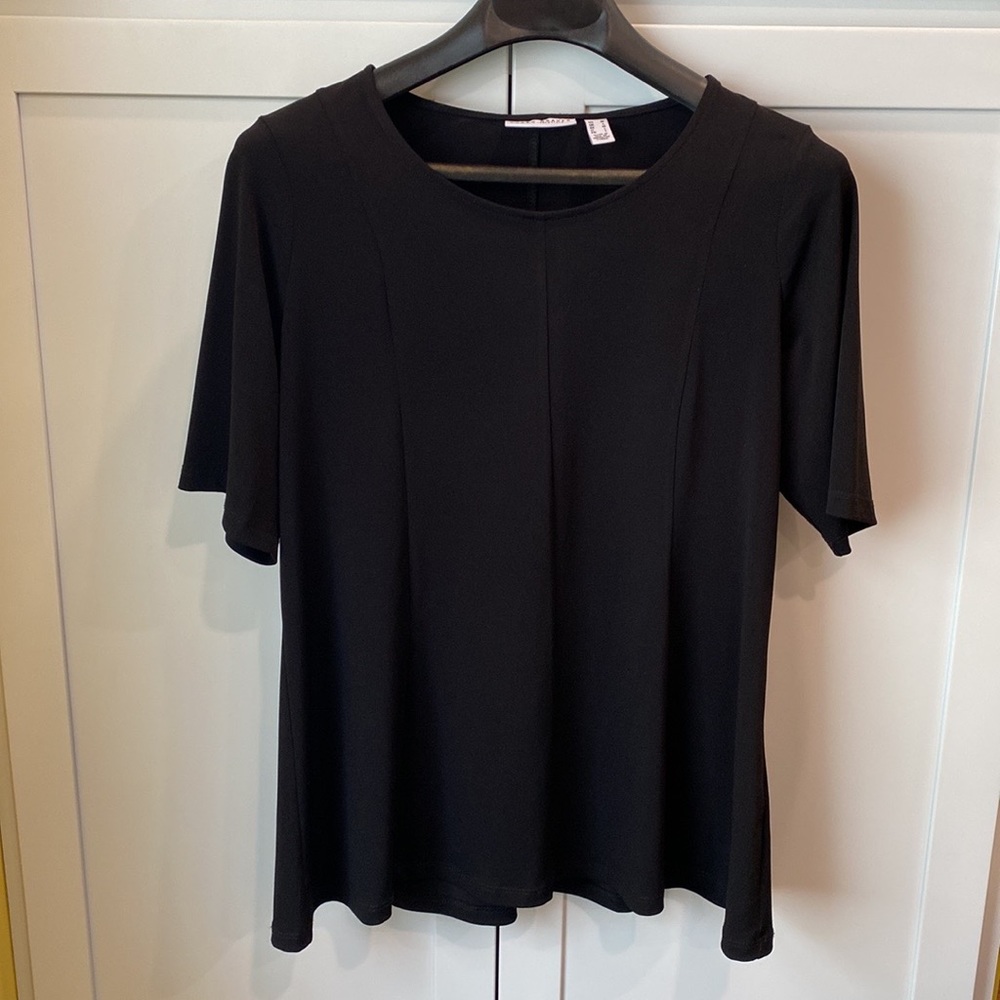 Susan Graver Modern Essentials liquid knit top, fit and flare